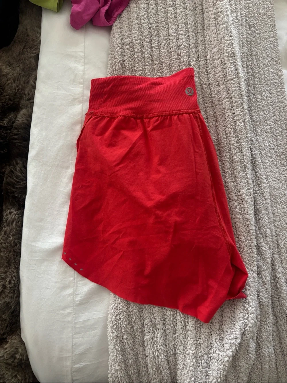 Lululemon athletica Fast and Free Shorts Coral Red Size 4